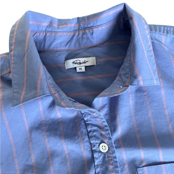 Rails Lavender and Coral Striped Button Down Shirt - Picture 7 of 8